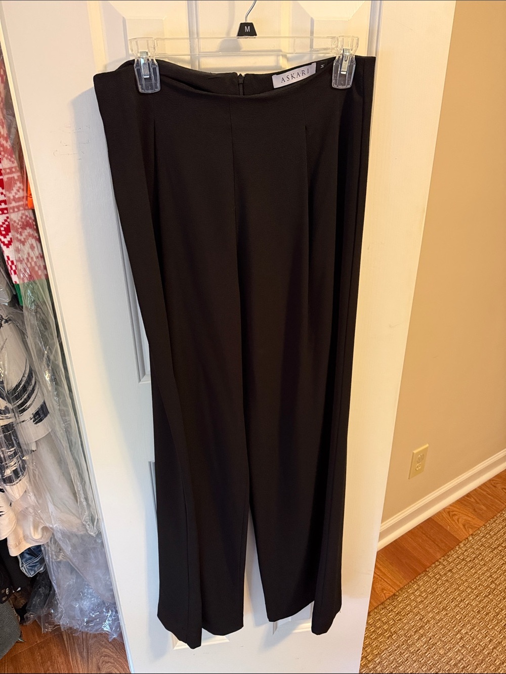 Askari Black Wide-Leg Trousers